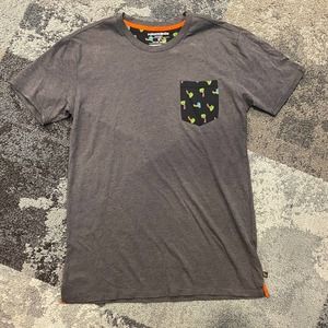 Hawke & Co Sleepwear Tee Gray Crewneck Short Sleeve T-Shirt Palm Tree Print MED